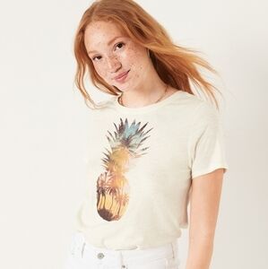 Old Navy Women's Short-Sleeve EveryWear Pineapple T-Shirt - 2X